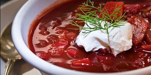 O que sonha com borscht?