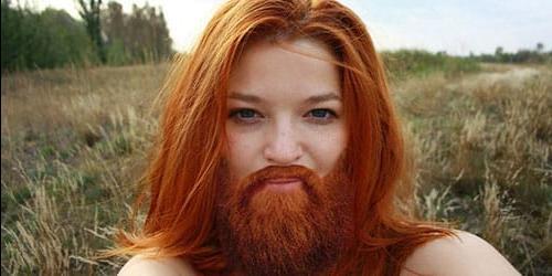 O que é que uma mulher sonha em ter uma barba?