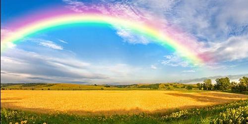 Sonho de um arco-íris no céu